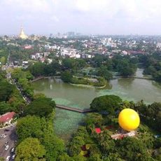 ヤンゴンで気球乗って400フイート上空からヤンゴン市の景色を見ましょう
