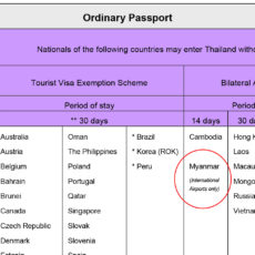 ミャンマー人は果たしてタイにNOビザで入れるのか？