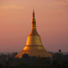 ミャンマーの仏塔の中で一番背が高いシュエモードパゴダ