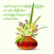 ４月１７日にミャンマー歴（1382年）の元日を迎えました